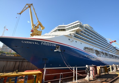 From Barcelona to Florida: Carnival Freedom returns in style.