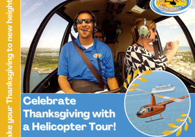 Celebrate Thanksgiving with a Helicopter Tour from Cocoa Beach Helicopter Tours.